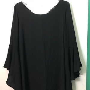 Black lace back tunic